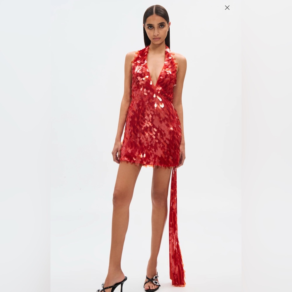 Misha Sapphire Sequin Mini Dress